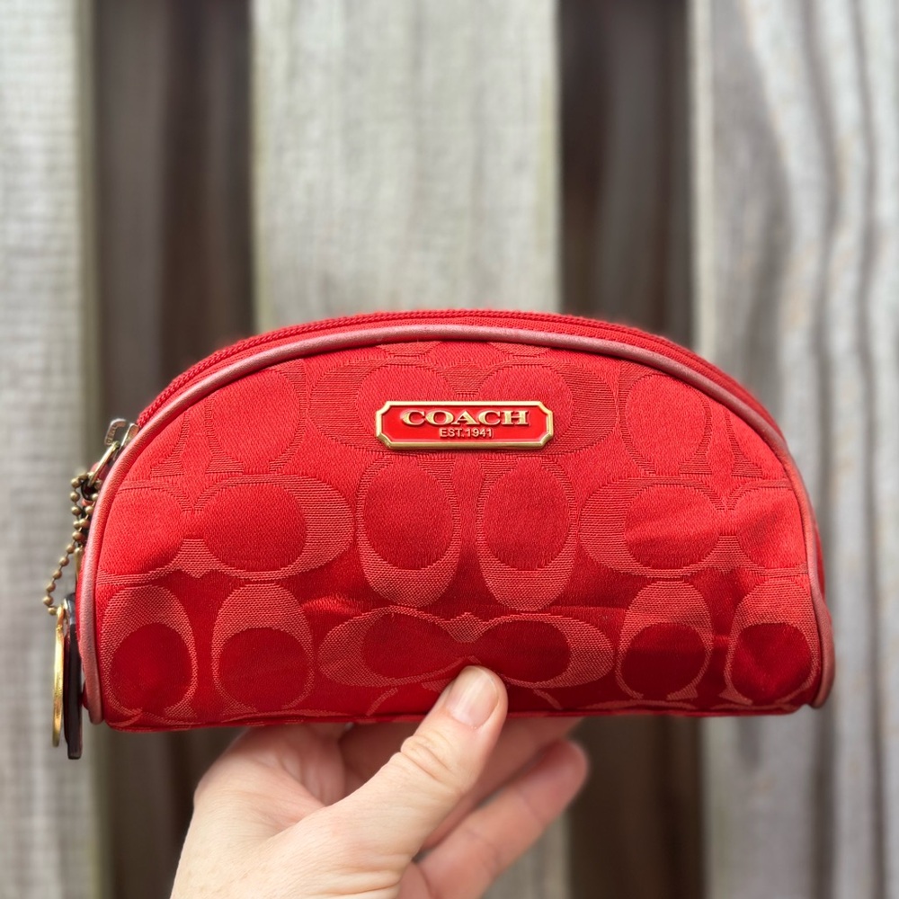 Coach Estée Lauder Limited Edition Red Cosmetic Case